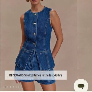 Blue Denim Sleeveless Set new with tag